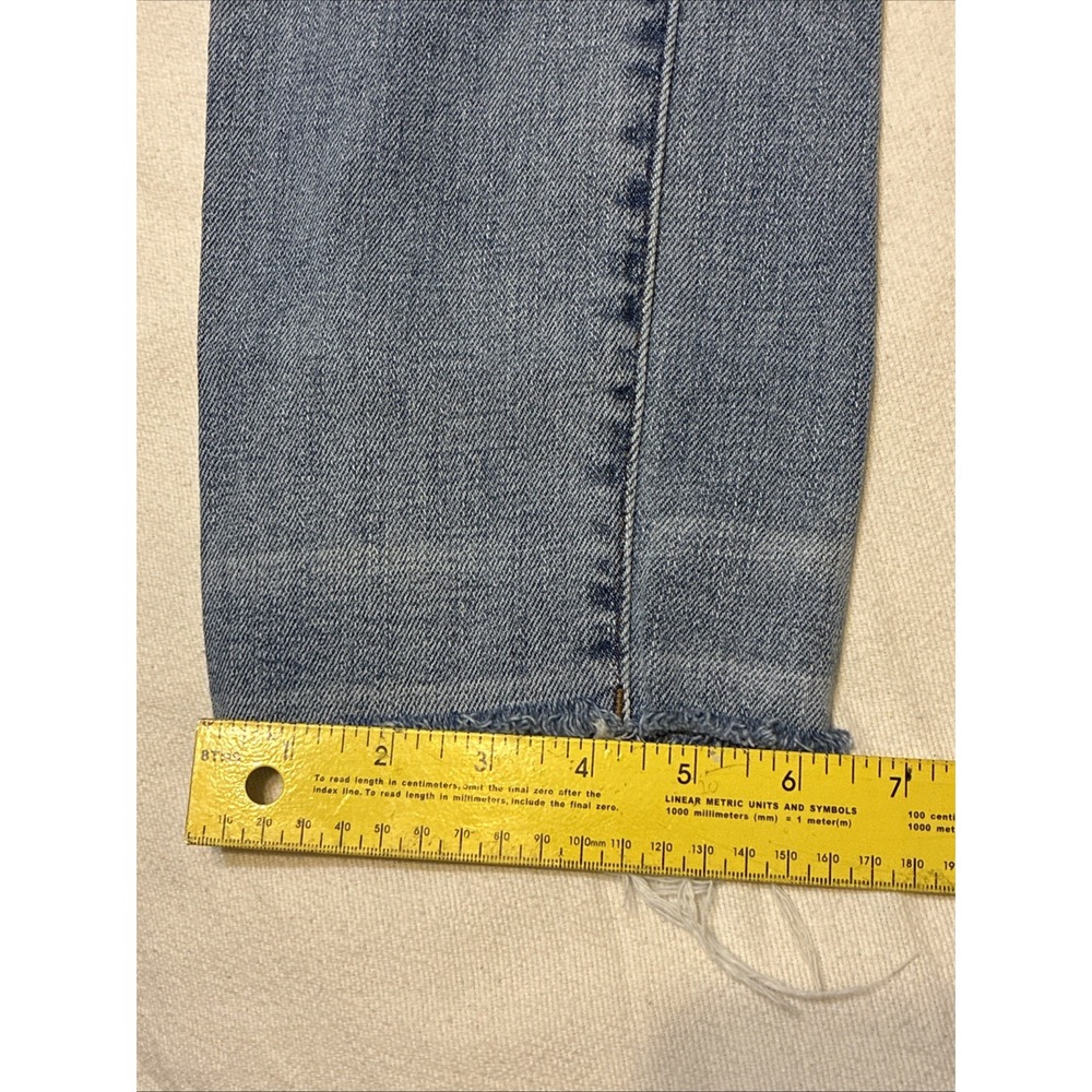 Kut from the Kloth Women Jeans Reese 4 Mid-rise Straight-leg Med Blue Distressed - Picture 5 of 13